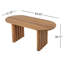 Table de salle à manger ovale moderne de style Mid-Century 65,35 po Eldora avec pieds cylindriques pour la salle à manger, la cuisine et l'espace de vie ouvert
