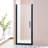 32-33.5"W X 75"H Pivot Single Swing Shower Door, Aluminium Alloy In Matte Black, 1/4" (6Mm) Thick Sgcc Tempered Clear Glass