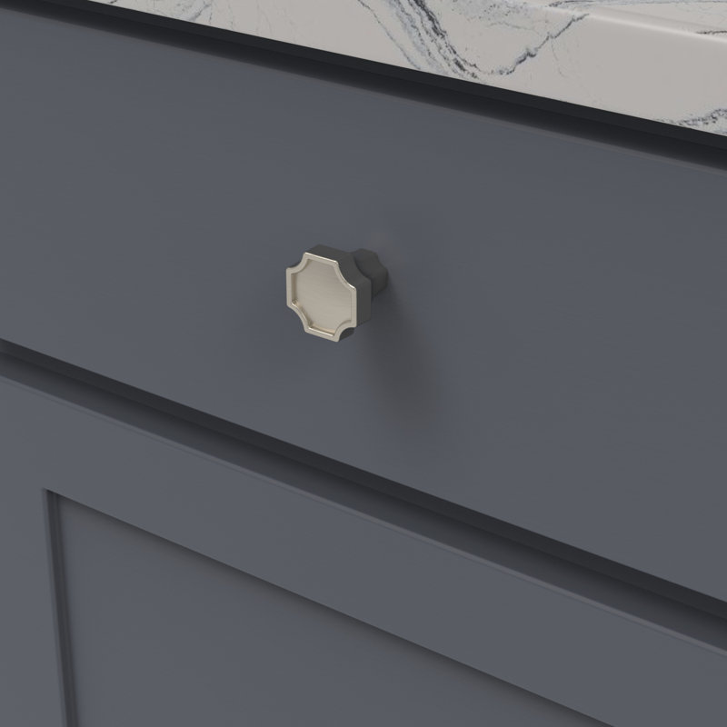 Monarch 1.25" x 1.25" Square Knob, Satin Nickel