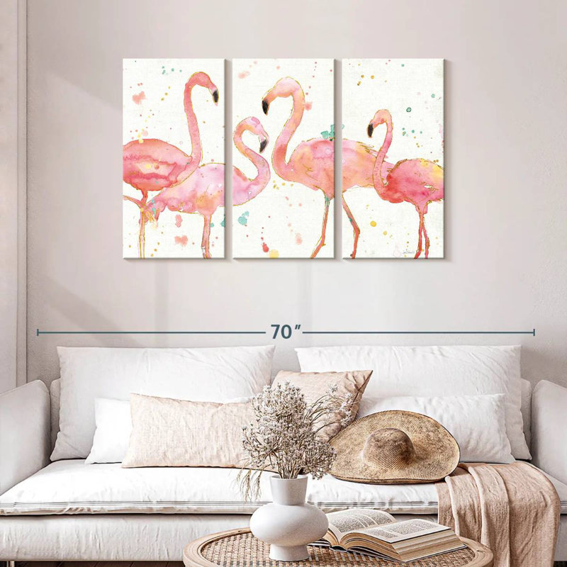 Flamant rose I, H 28 po x l 45 po