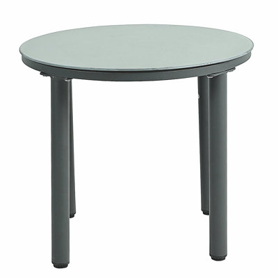Ensemble de canapé de patio 6 pièces TopMAX, canapé modulaire d'extérieur demi-lune avec 2 tables basses haute et basse, rotin en osier PE, verre trempé, 4 coussins et coussins, pour cour, jardin, bord de piscine, gris