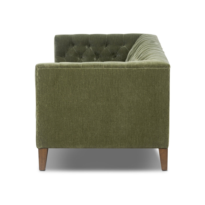 THURSTON SOFA-96"-DAKOTA WARM TAUPE, Amici Moss Velvet