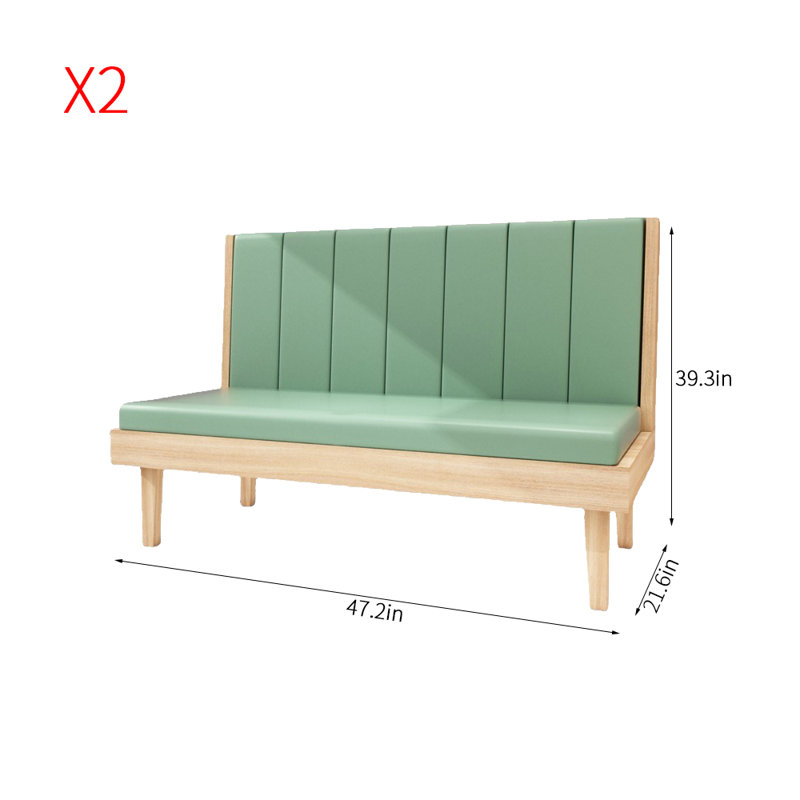 Banc rembourré en similicuir Light Luxury
