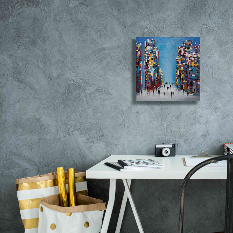 «Cityscape» par Ekaterina Ermilkina, impression sur toile, H 12 po x l 12 po x P 0,75 po