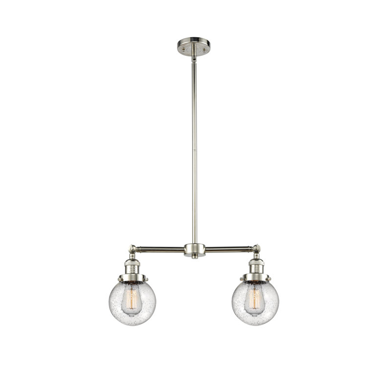 Clementina 2 - Light Kitchen Island Pendant, Gloss White, Polished Nickel, No Bulb Included