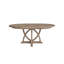 Table ronde extensible de 54 po avec 4 chaises et plateau en ciment 6 pièces