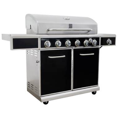 Kitchen Aid 8-burner 94,000 BTU Cast Aluminum Propane Gas BBQ Grill wi –  Alpha Outlets