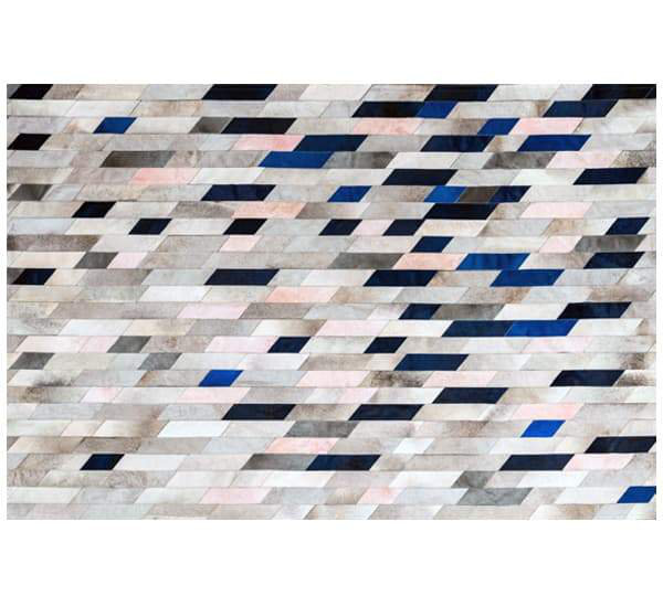 Astila Cowhide Geometric Area Rug, Rectangle 9' x 12'