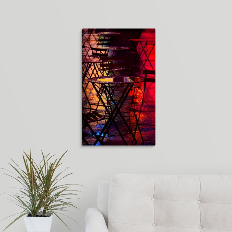 « times square tables ii », reproduction de photo sur toile, H 24 po x l 16 po x P 1,25 po