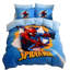 Ensemble de literie Spiderman 4 pièces, cadeau idéal pour filles/garçons, enfants et adolescents, décoration de chambre, housse de couette en polyester, tailles Twin XL et Full.