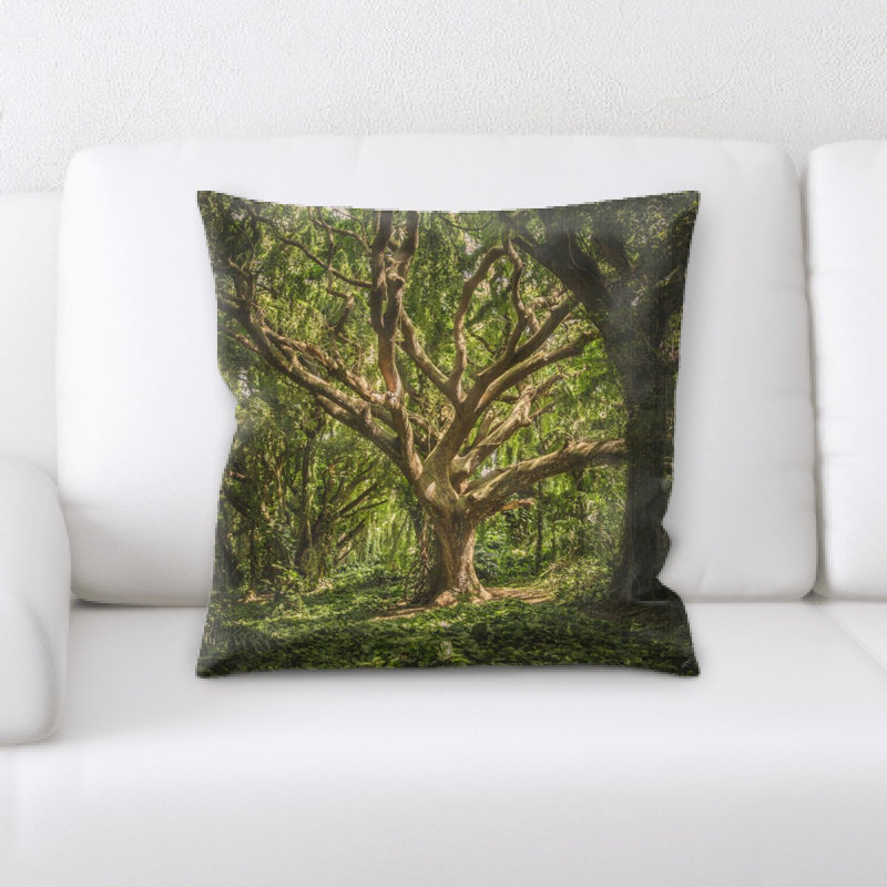 Floral Microsuede Throw Pillow