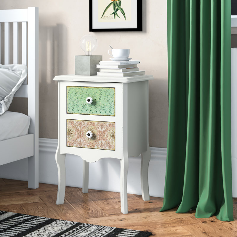 Paisley 43cm W Manufactured Wood Bedside Table
