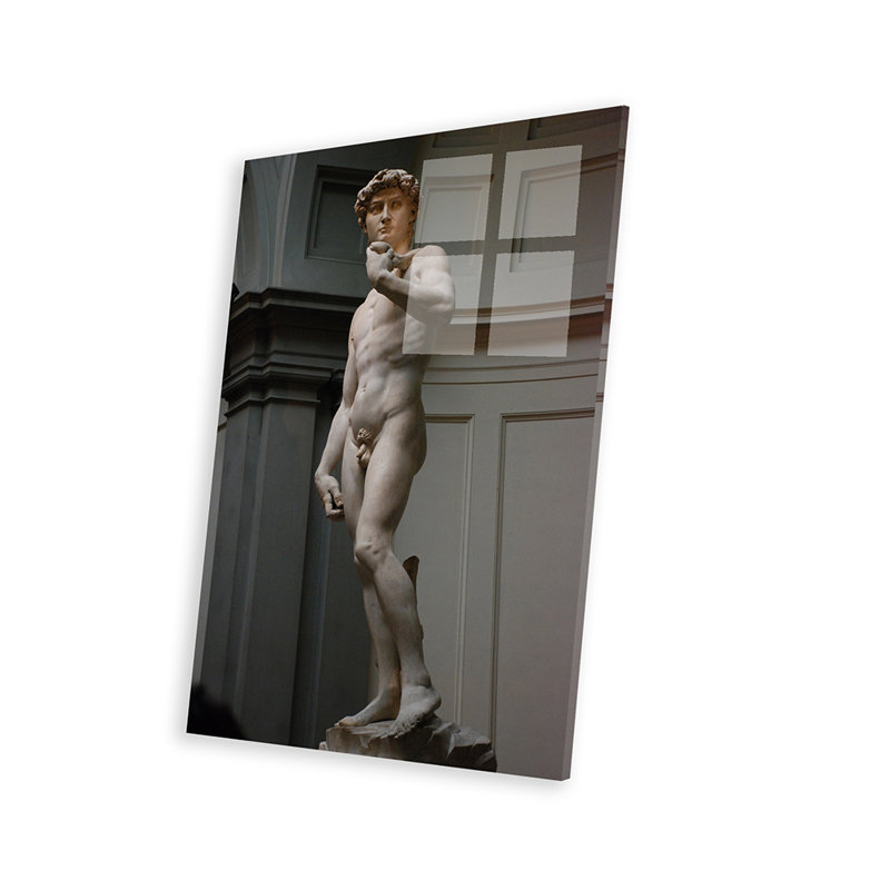 David par Michelangelo - photographie sans cadre, H 24 po x l 16 po x P 0,25 po