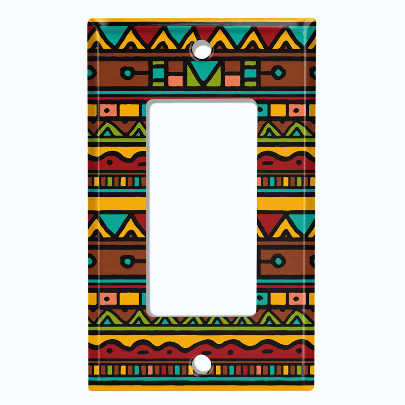 Patterned 1 - Gang Toggle Light Switch Standard Wall Plate