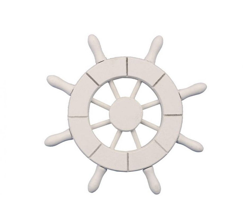 Roue d’expédition décorative 6 po, Blanc
