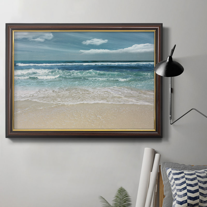 Symphony Of The Sea " Symphony Of The Sea " Painting Print, 18" W x 27" H x 2.5" D, Silver Closed Corner Framed Canvas