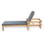 Chaise longue d'extérieur avec accoudoirs