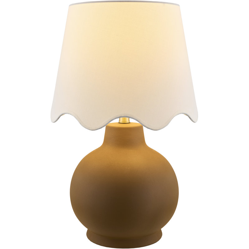 Ganza Table Lamp, Terracotta, White