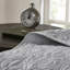 Couvre-lit réversible gris pour lit très grand avec bourre en coton stable et de qualité