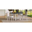 Ensemble de table de salle à manger extensible 5 pièces pour 4 personnes, table de salle à manger ronde pour 4 personnes avec chaises rembourrées, ensemble de table de cuisine de ferme avec rallonge amovible pour la salle à manger et la cuisine (gris et blanc)