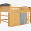 Twin Size Loft Bed With Storage Cabinet, Wardrobe And LED, White And Espresso-993728600-993728602