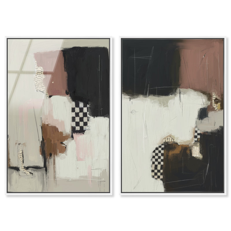 Longing Set Set by Oliver Gal, 11"H x 16"W, White Floater Frame