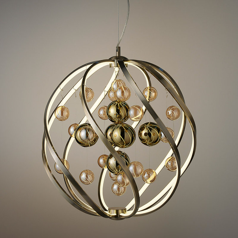 LED Semi Flush Mount, Beige
