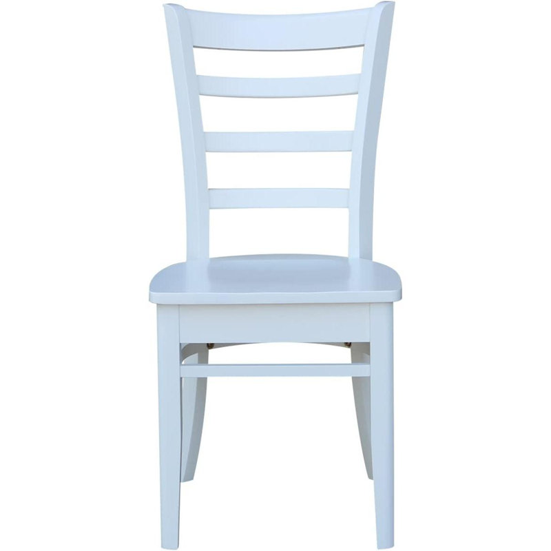 Chaise en bois massif Alvery, blanc