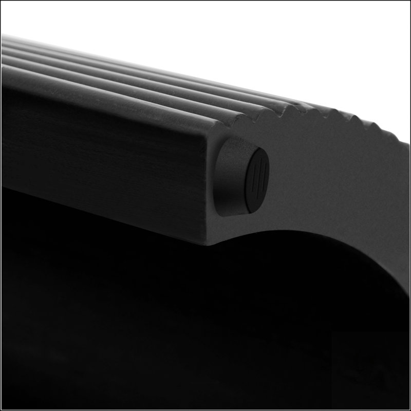 Entryway Table With Fluted Design, Black
