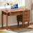 47" Computer Desk With 3 Drawers, Brown Office Desk With File Cabinet