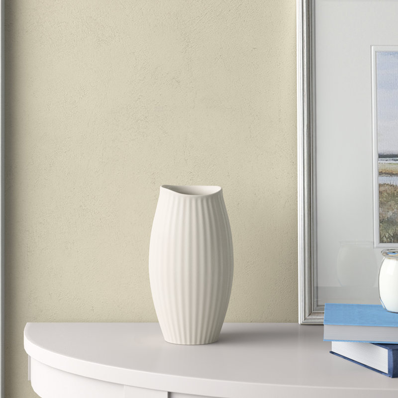 Ruebin Ceramic Table Vase, White