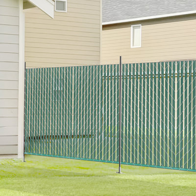 Chain Link Fence Privacy Slats Single-Wall for 4' High Fence Bottom Lock
