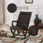 Chaise berçante en cuir synthétique et espresso Triton
