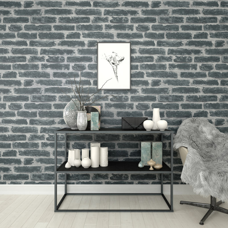 Brick Metallic Wallpaper Roll