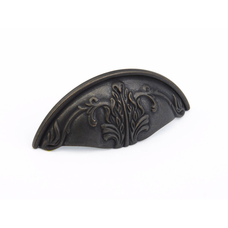 Poignée coupelle 3 po Schaub, Bronze ancien