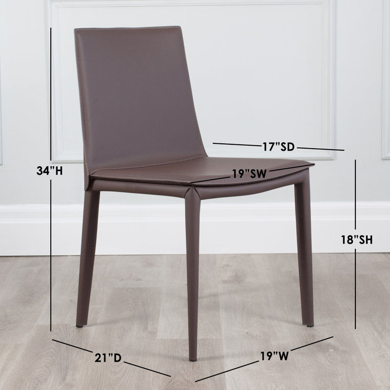 Kanaya Leather Dining Chair, Brown