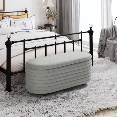 Banc de rangement en sherpa Bayville