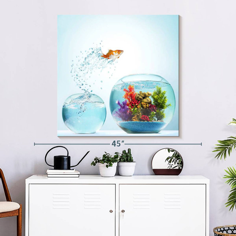 Crowle Fish Moving Out, 33" H x 33" W