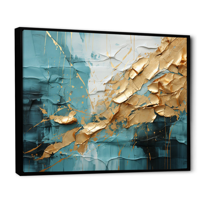 Transcendent Textures II - Imprimé, H 30 po x l 40 po x P 1,5 po, Cadre flottant noir