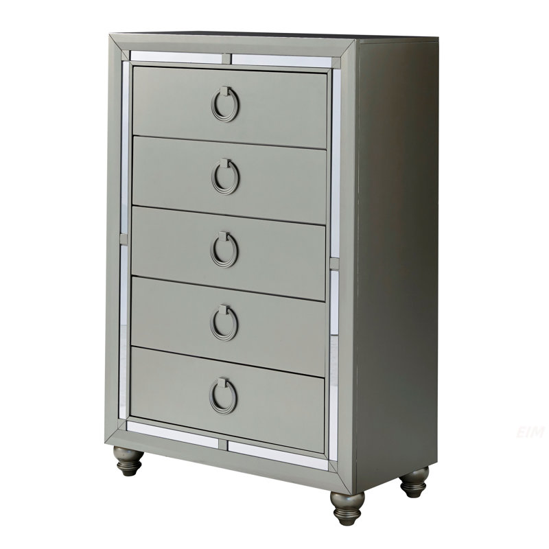 Commode argentée CHLOE GEMSTONE