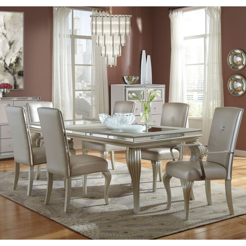Hollywood Loft Extendable Dining Table, Pearl