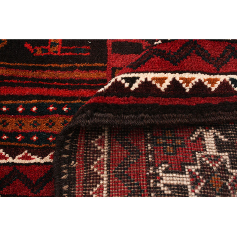 Tapis de couloir en Tapis décoratif laine de conception unique 4 pi 6 po x 9 pi 11 po noué à la main New Age