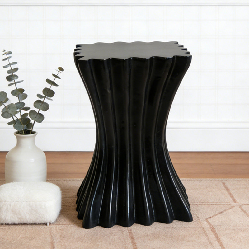 Table d'appoint d'extérieur, Noir