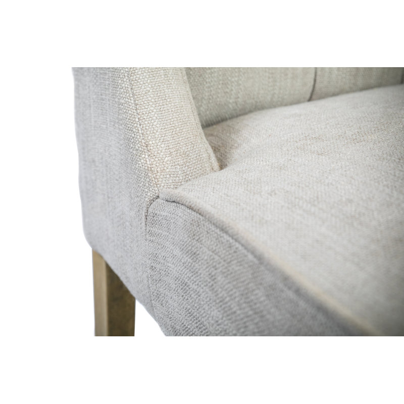 Mairead Upholstered Bench, Grey, 98cm H x 100cm W x 66cm D