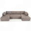 Canapé modulaire de 138,5 po, canapé en forme de U, salon, appartement, canapé rembourré à 6 places, canapé à combinaison libre (tissu maillé), tissu respirant-1593372393