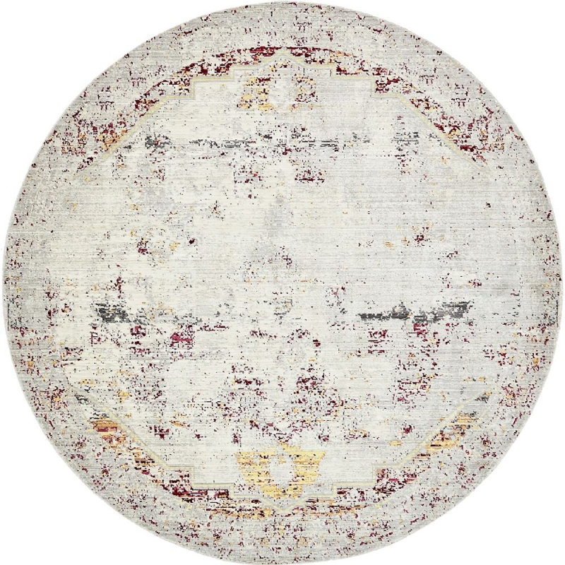 Donminique Geometric Indoor Rug, Round 8'