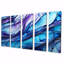 «Inner Nebula Deep Blue - Waves», art mural sur toile, 5 pièces-1133264502