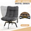 Chaise pivotante d'extérieur en osier avec coussins-117531513-117531512