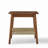 Quantico Rectangular Outdoor Side Table with Woven Shelf, Bedside Tables, Small Side Table
