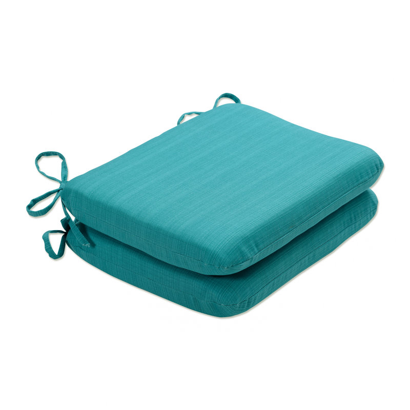 Renel Outdoor 3'' Dining Chair Cushion, Turquoise